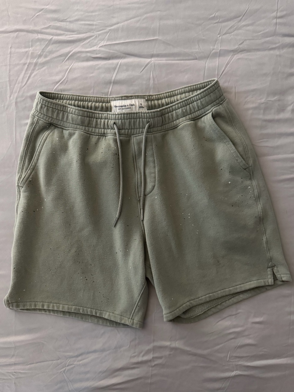Abercrombie & Fitch Soft A&F Fleece Paint Splatter Sweat Shorts Size Small S